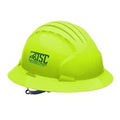 Evolution Deluxe Non-Vented Full Brim Hard Hats w/ Slip Ratchet Adjustment (Green)